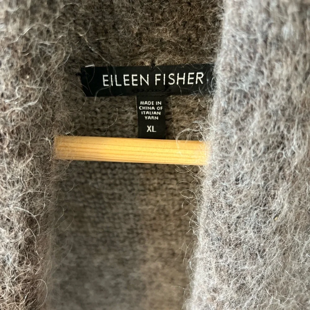 Eileen Fisher Mohair Ombre Long Open Cardigan XL - Picture 5 of 9
